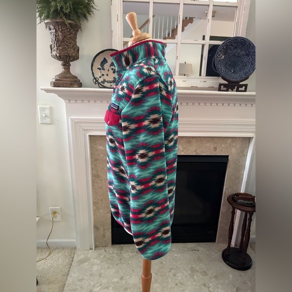 Patagonia Synchilla Aztec patterned snap fleece pullover jacket Small - Picture 4 of 6